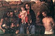 Madonna and Child with Four Saints and Donator, BELLINI, Giovanni
